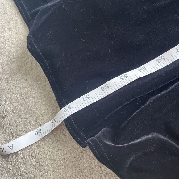 Vintage Velvet Maxi Dress Women 8 Black Halter Stripe Goth Vampy HOCO Prom - Picture 7 of 7